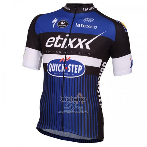 Etixx Quick Step Ropa Ciclismo Culotte Corto 2016 Mangas Cortas Blanco y Azul